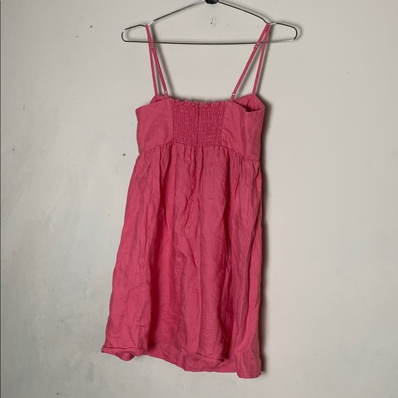 Reformation Martin Linen Dress Pink Size 2 - Picture 6 of 9